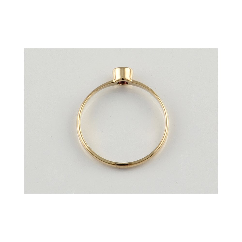 9ct Yellow Gold Amethyst Stacking Ring