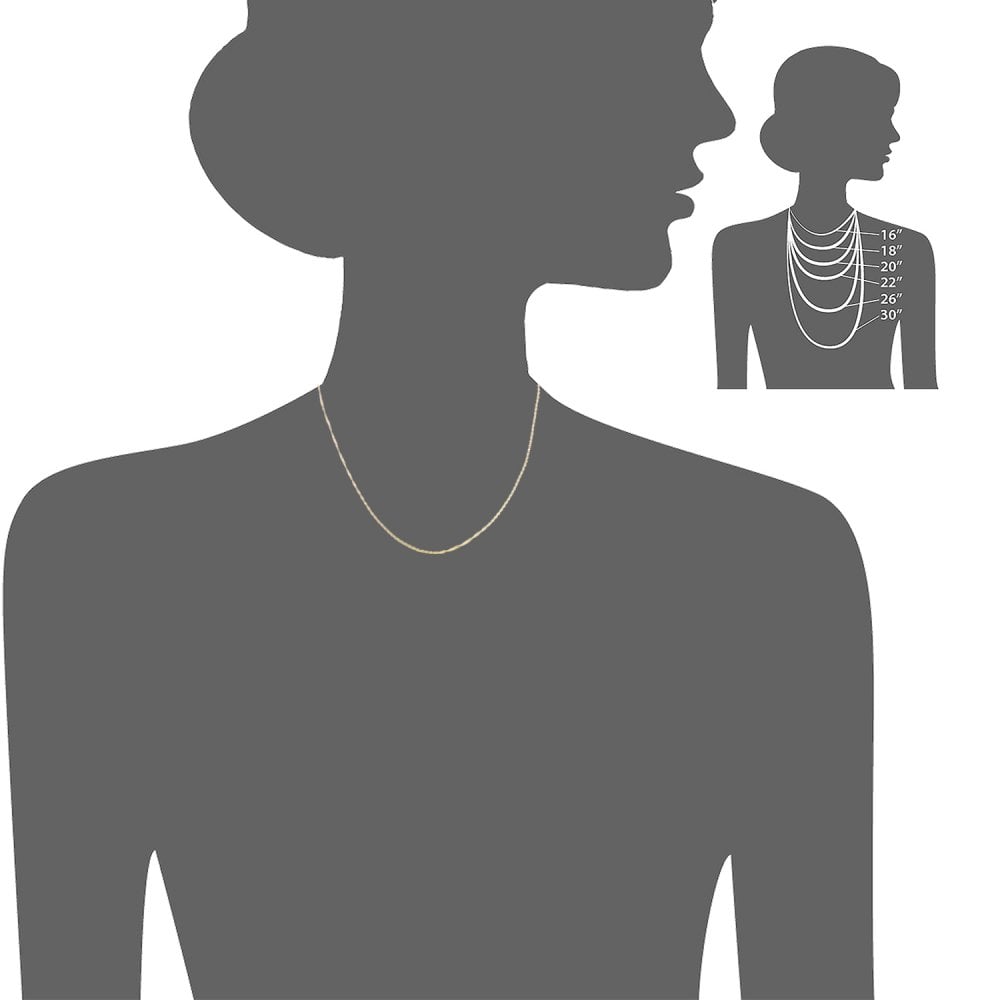 SPARKLD 9ct Yellow Gold 16" Singapore Pendant Chain, 1.5mm Width