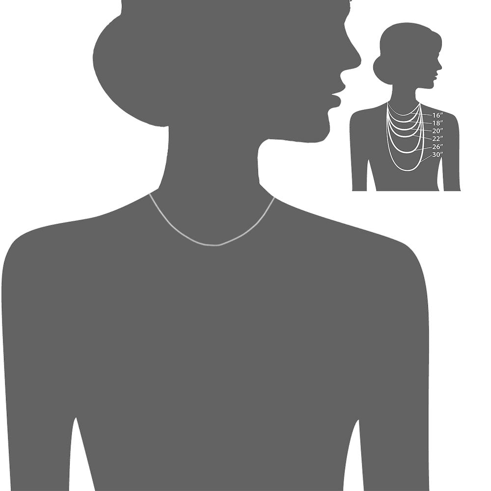 SPARKLD Pendant Necklace, 9 ct White Gold Curb Chain, 0.8mm Width