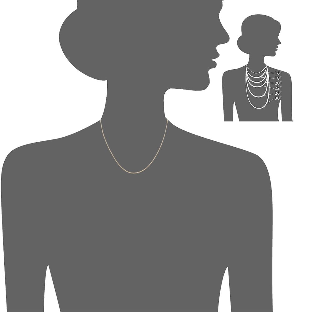 SPARKLD 9ct Yellow Gold 18" Foxtail Pendant Chain, 1mm Width