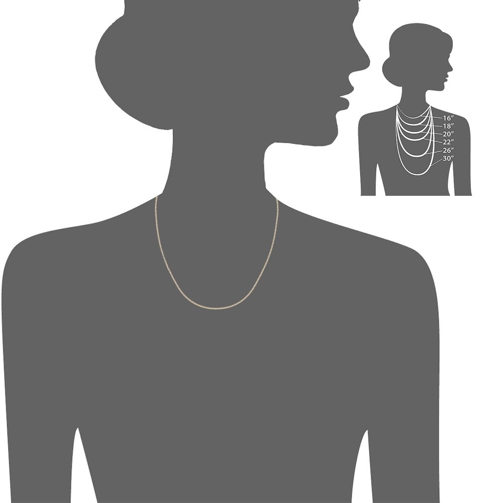 SPARKLD 9 ct Yellow Gold Belcher Necklace of 20 Inch/51 cm Length and 1mm Width