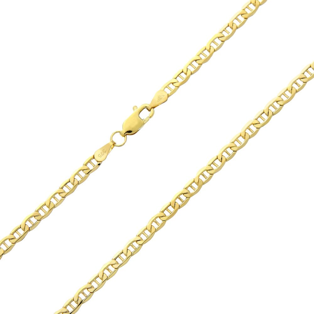 SPARKLD 9ct Yellow Gold Anchor Chain of Weight 22 Inch Length, 3.4mm Width