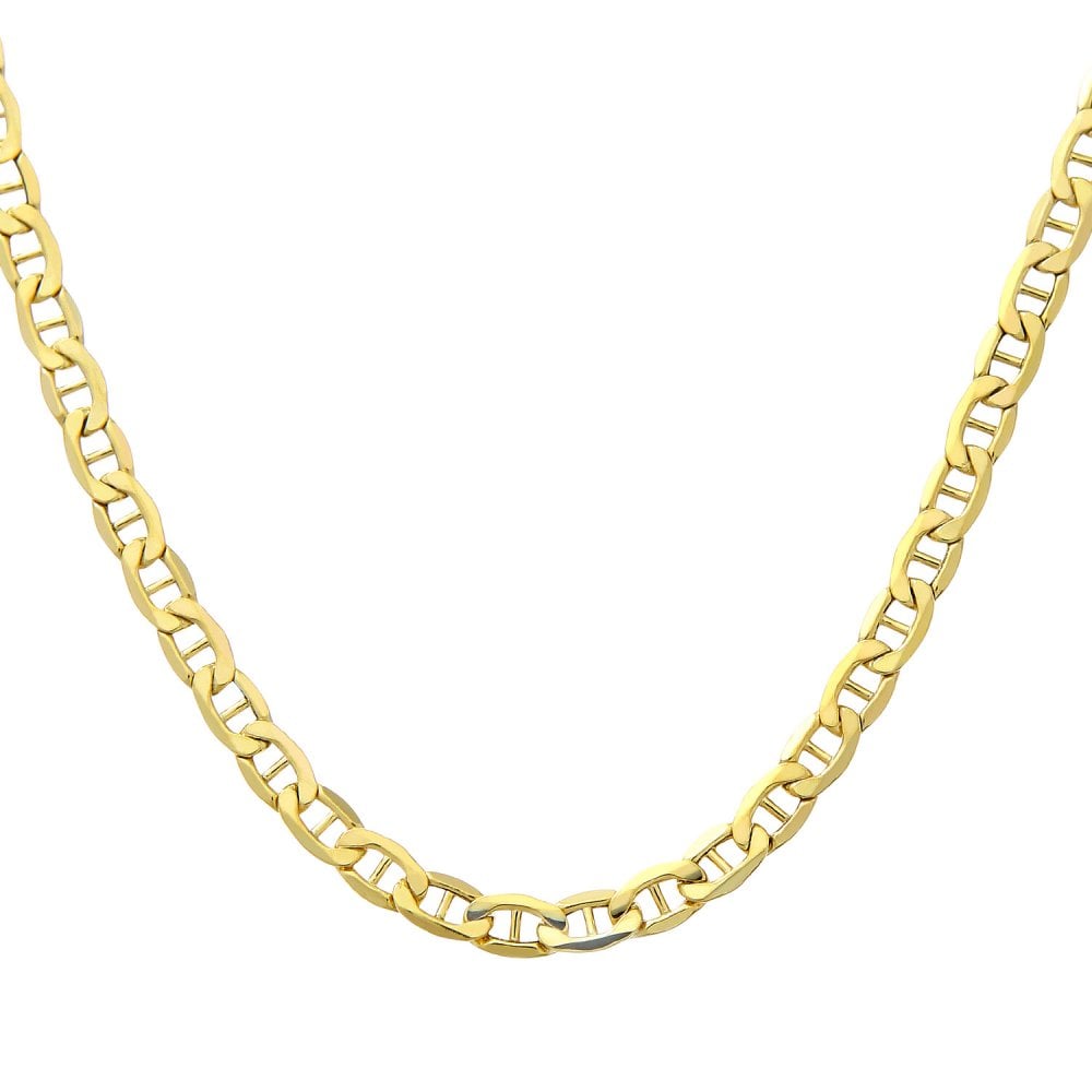 SPARKLD 9ct Yellow Gold Anchor Chain of Weight 22 Inch Length, 3.4mm Width