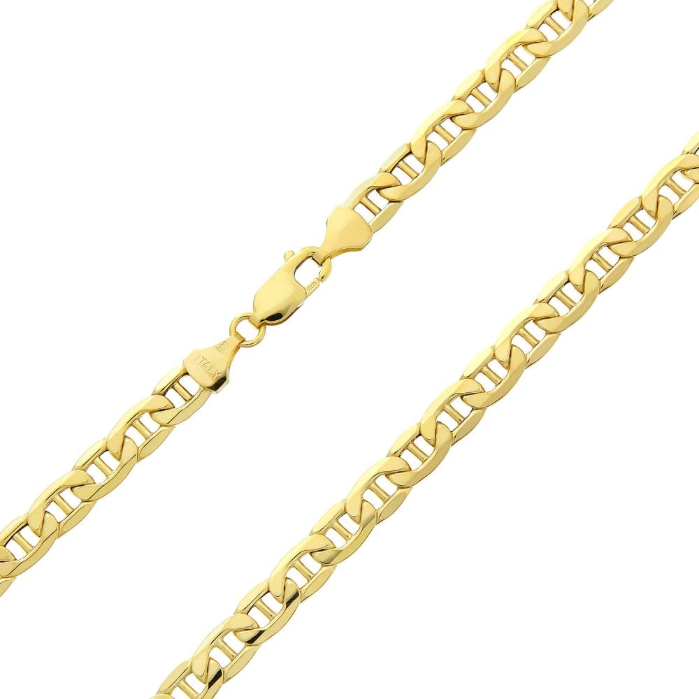 SPARKLD 9ct Yellow Gold 20 Inch Anchor Chain, 6.2mm Width