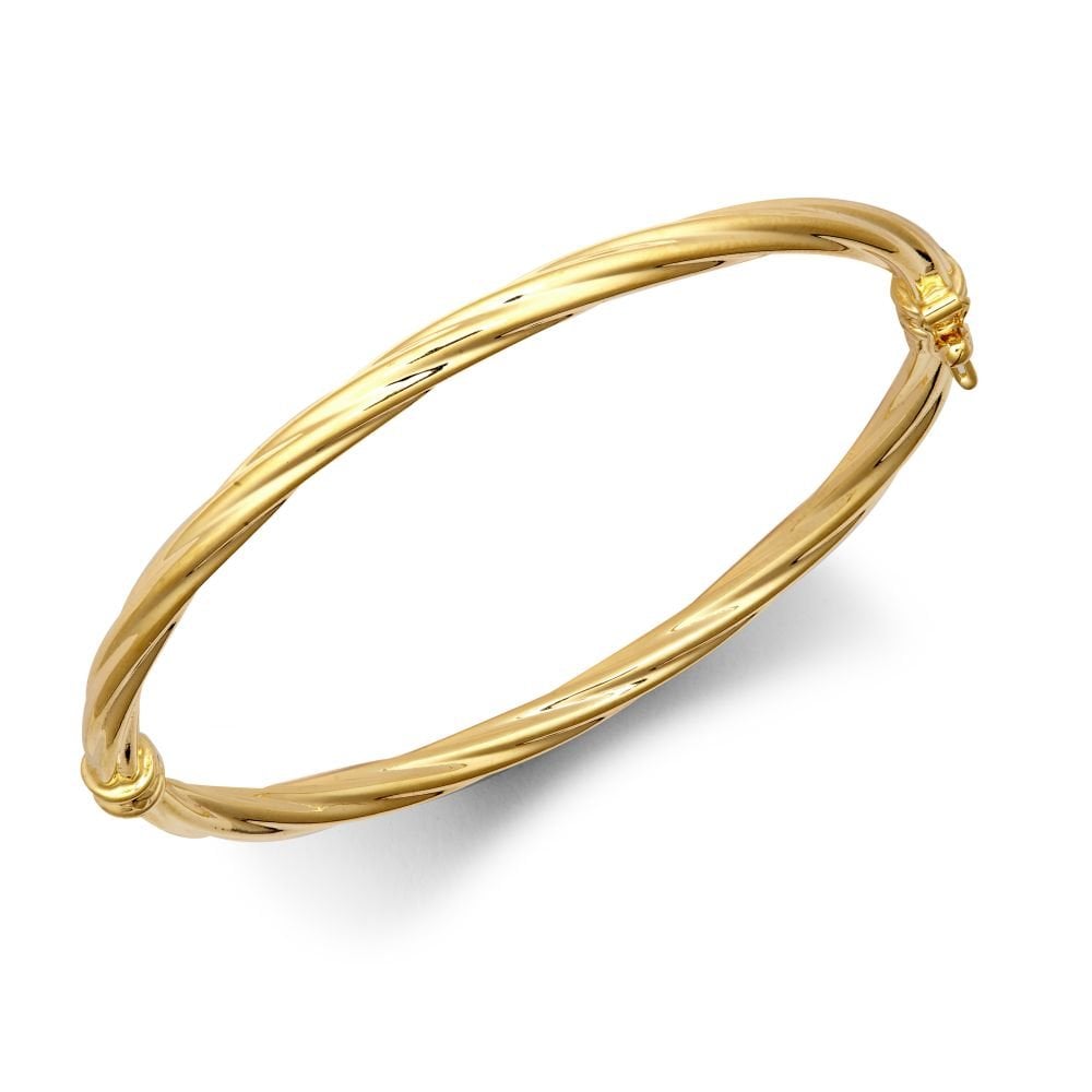 9ct Yellow Gold Twist Bangle