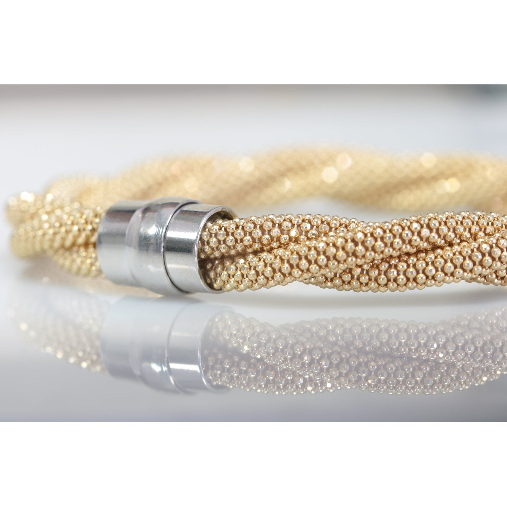 Silver Twist Bracelet With Magnetic Clasp