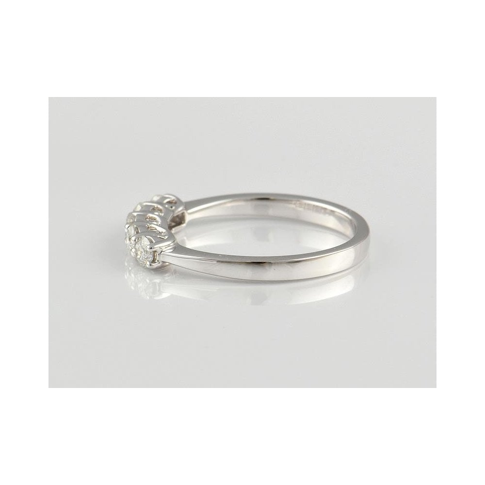 9ct White Gold Artisan Diamond Five Stone Ring 0.50ct