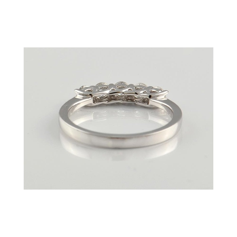 9ct White Gold Artisan Diamond Five Stone Ring 0.50ct