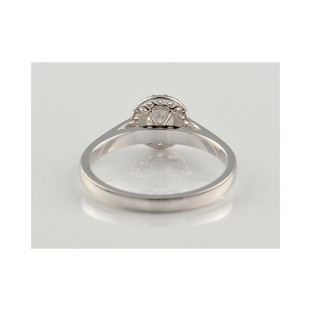 9ct White Gold Artisan Diamond Flower Cluster Ring 0.51ct