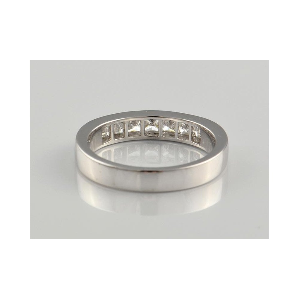 9ct White Gold Artisan Diamond Half Eternity Ring 0.50ct