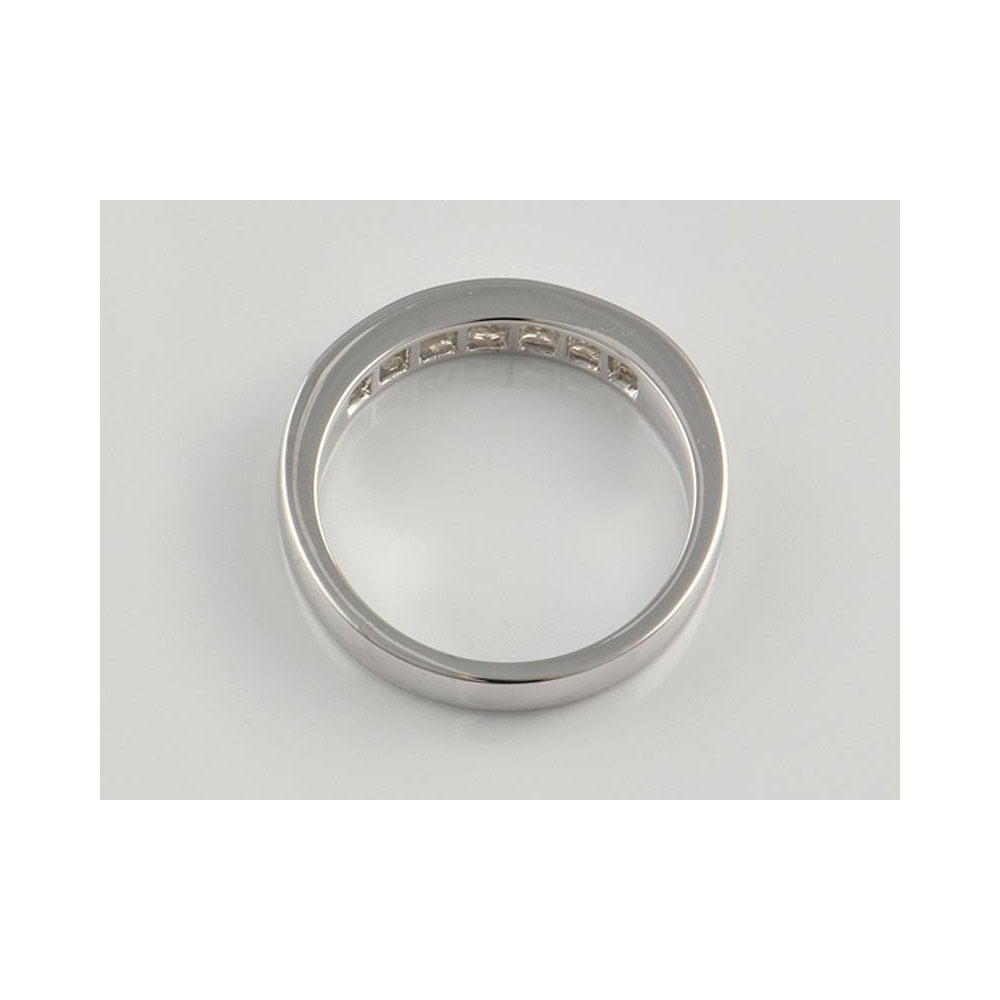 9ct White Gold Artisan Diamond Half Eternity Ring 0.50ct