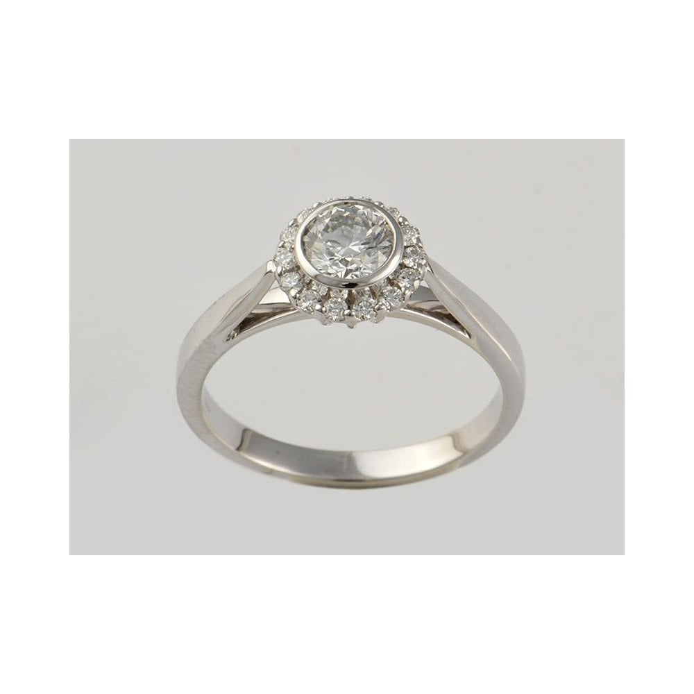 9ct White Gold Artisan Diamond Cluster Ring 0.65ct