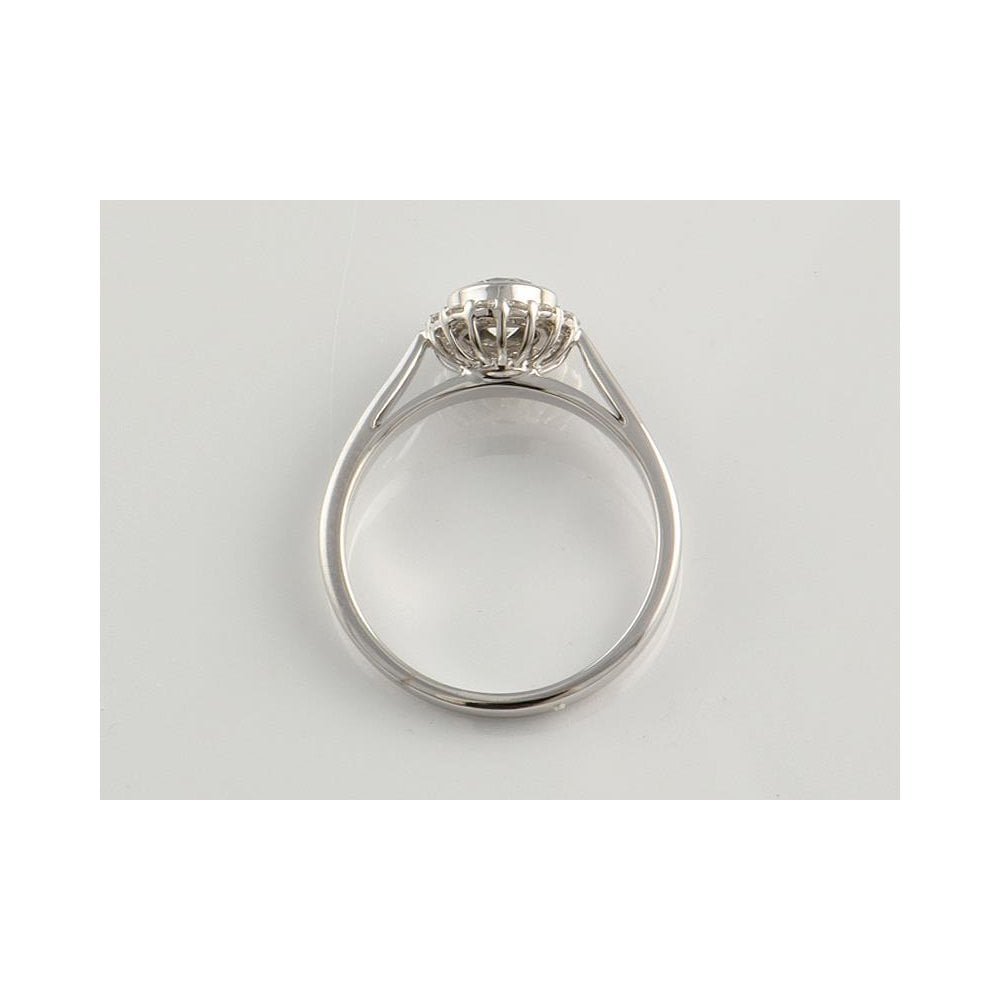 9ct White Gold Artisan Diamond Cluster Ring 0.65ct