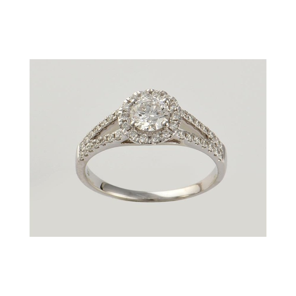 9ct White Gold Artisan Diamond Cluster Ring 1.12ct