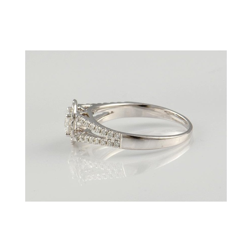 9ct White Gold Artisan Diamond Cluster Ring 1.12ct