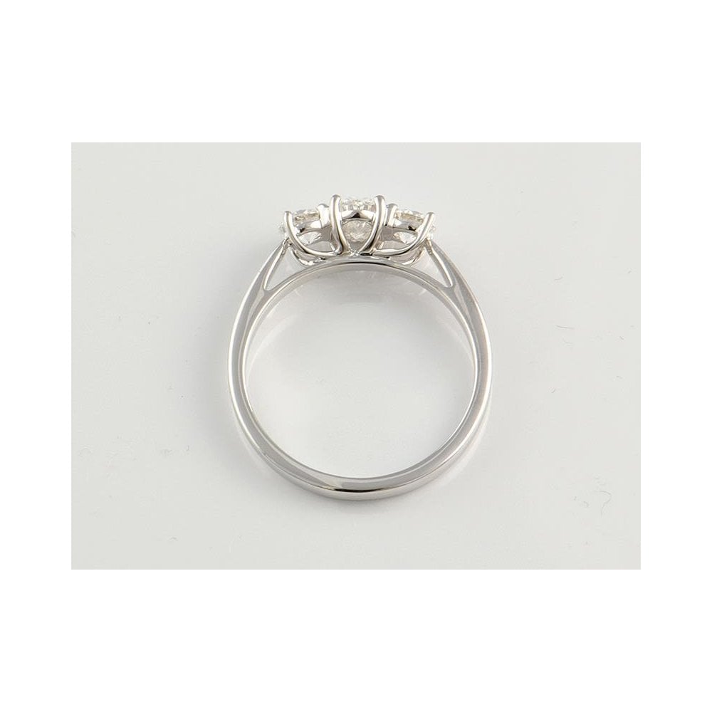 9ct White Gold Artisan Diamond Three Stone Ring 1.00ct