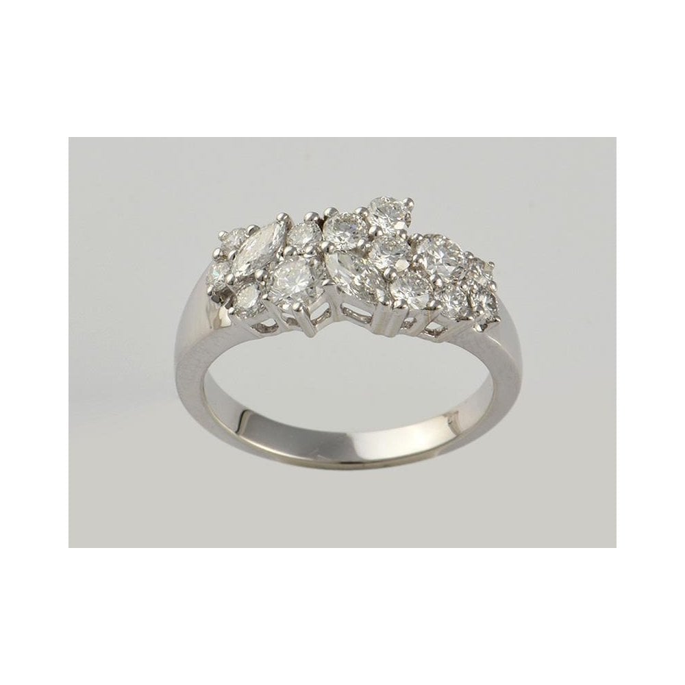 9ct White Gold Artisan Diamond Dress Ring 1.22ct