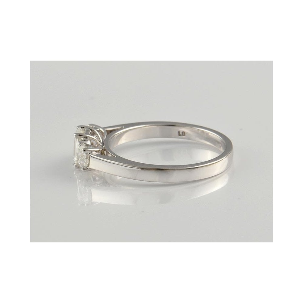 9ct White Gold Artisan Diamond Three Stone Ring 1.00ct