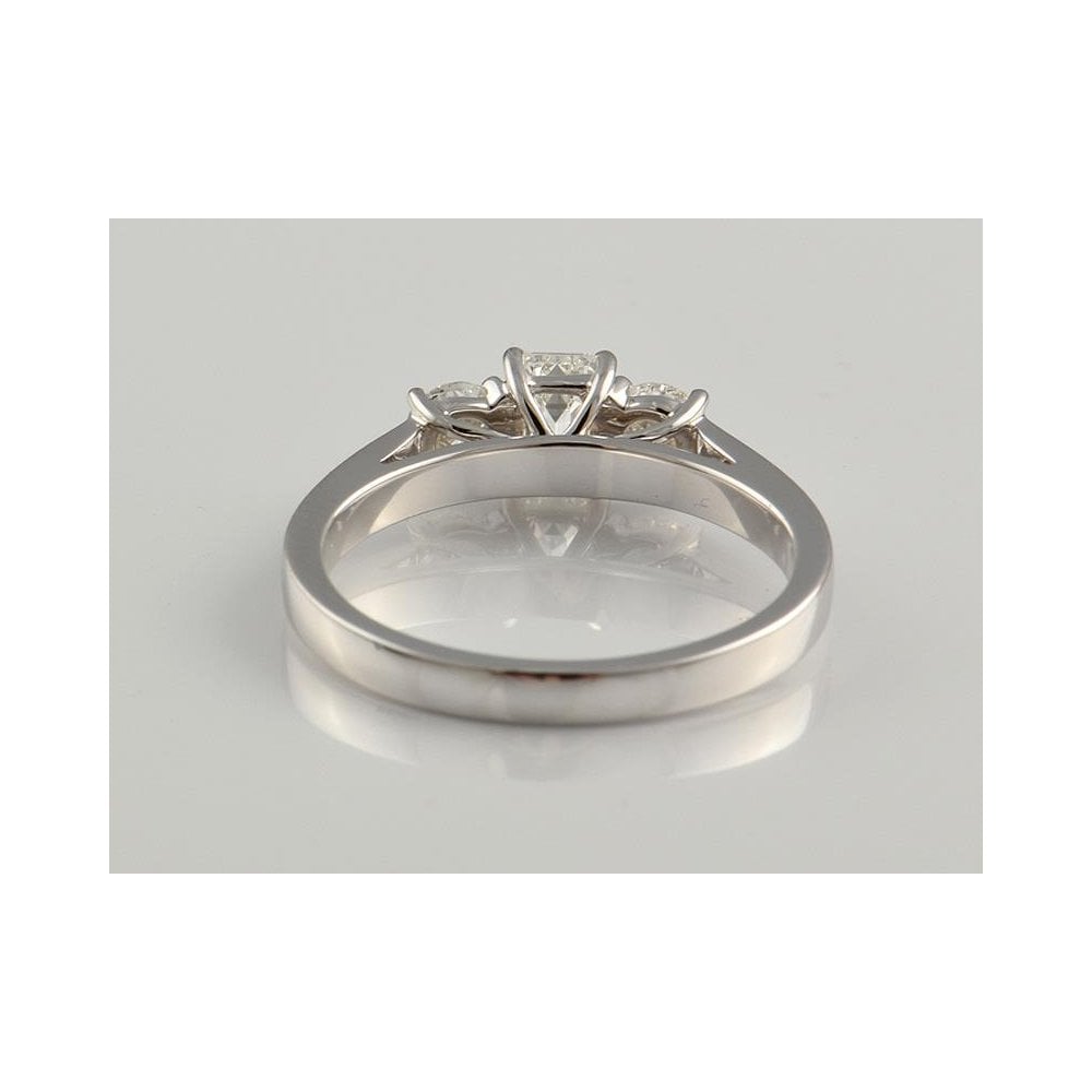 9ct White Gold Artisan Diamond Three Stone Ring 1.00ct