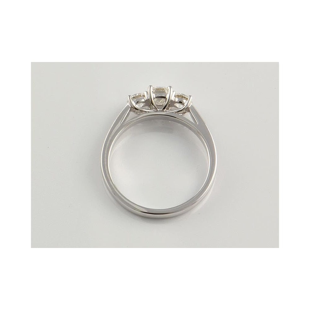 9ct White Gold Artisan Diamond Three Stone Ring 1.00ct