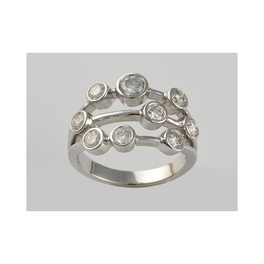 9ct White Gold Artisan Diamond Dress Ring 1.06