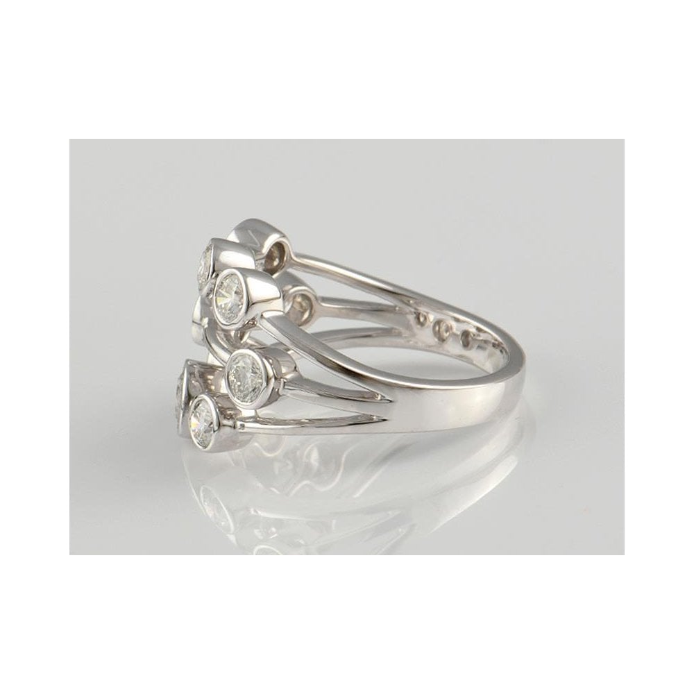 9ct White Gold Artisan Diamond Dress Ring 1.06