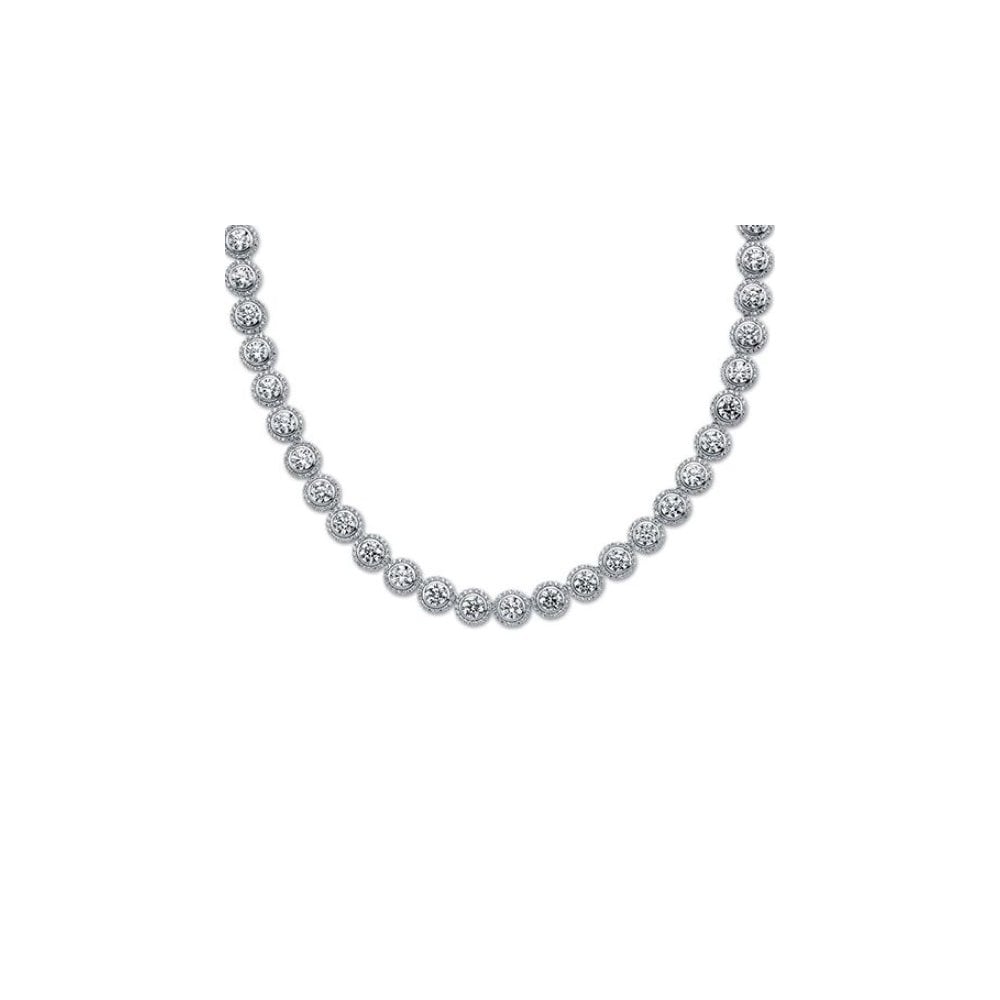 925 Silver CZ Set Halo Bracelet