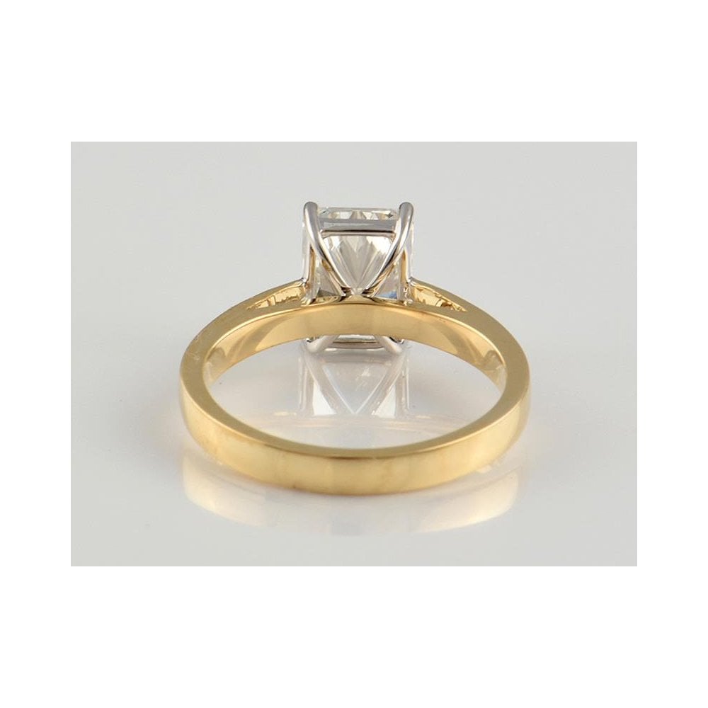 18ct Yellow And White Gold Artisan Diamond IGI Certificated Diamond Solitaire Ring 2.01ct