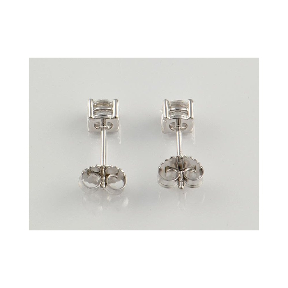 9ct White Gold Artisan Diamond Stud Earrings 0.50ct