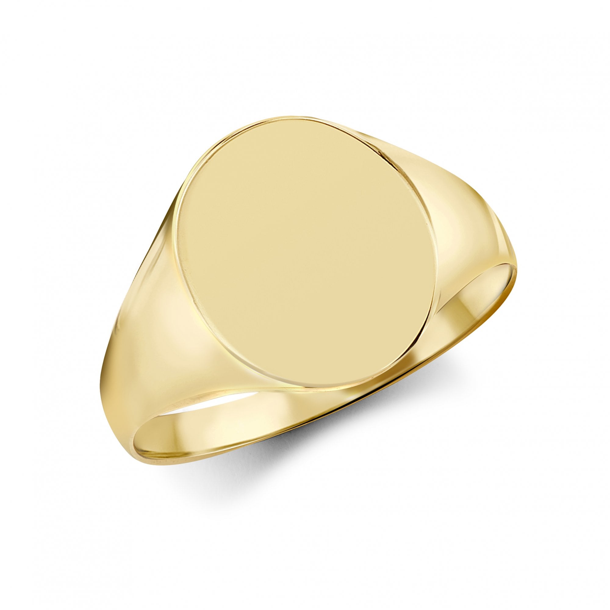 Men's Solid 9ct Yellow Gold Oval Signet Ring