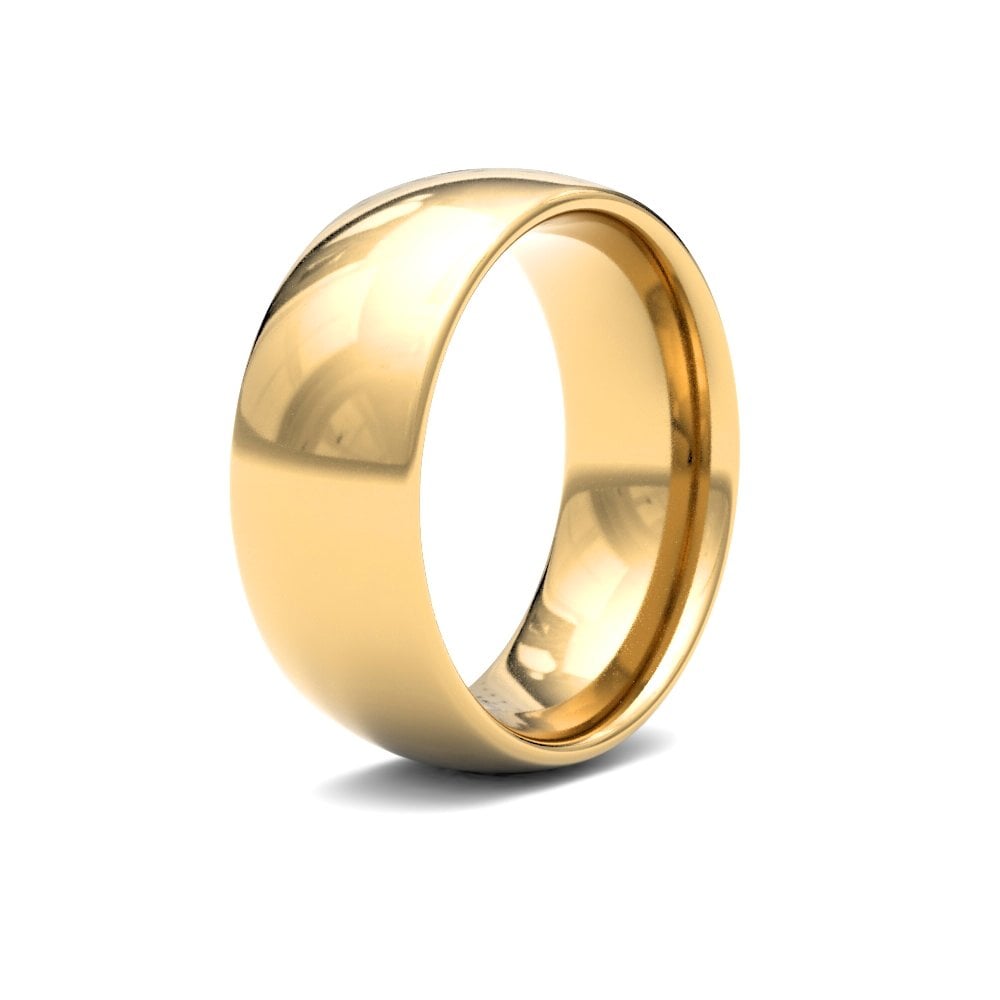 22ct Yellow Gold Classic 8mm Court Profile Mirror Finish Wedding Ring