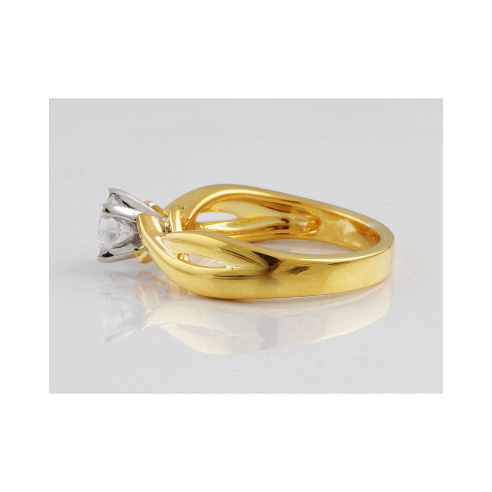 Yellow Gold 1.20ct Round Cut Diamond Solitaire Ring