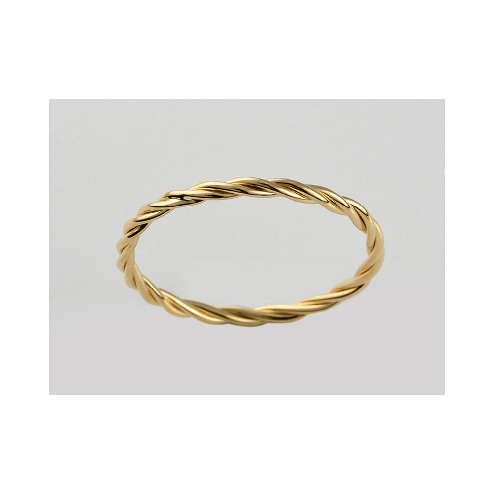 9ct Yellow Gold Rope Twist Stacking Ring