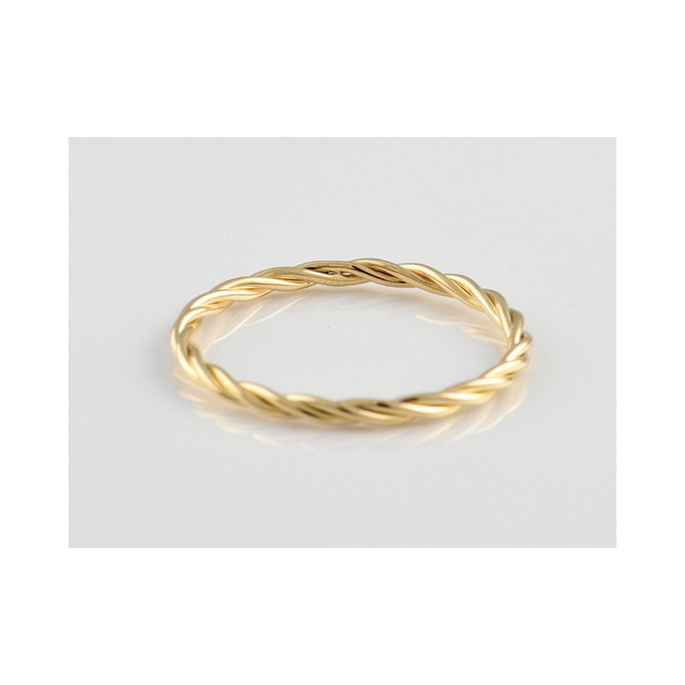 9ct Yellow Gold Rope Twist Stacking Ring