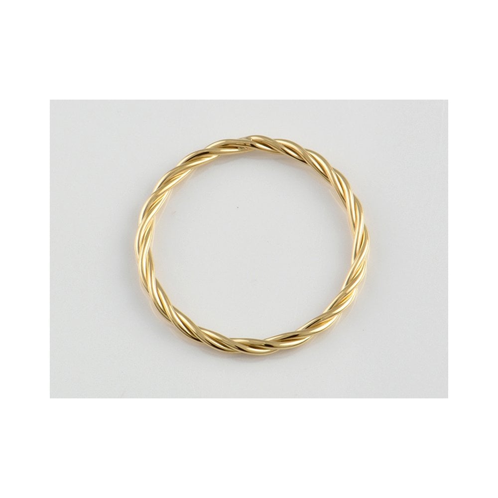 9ct Yellow Gold Rope Twist Stacking Ring