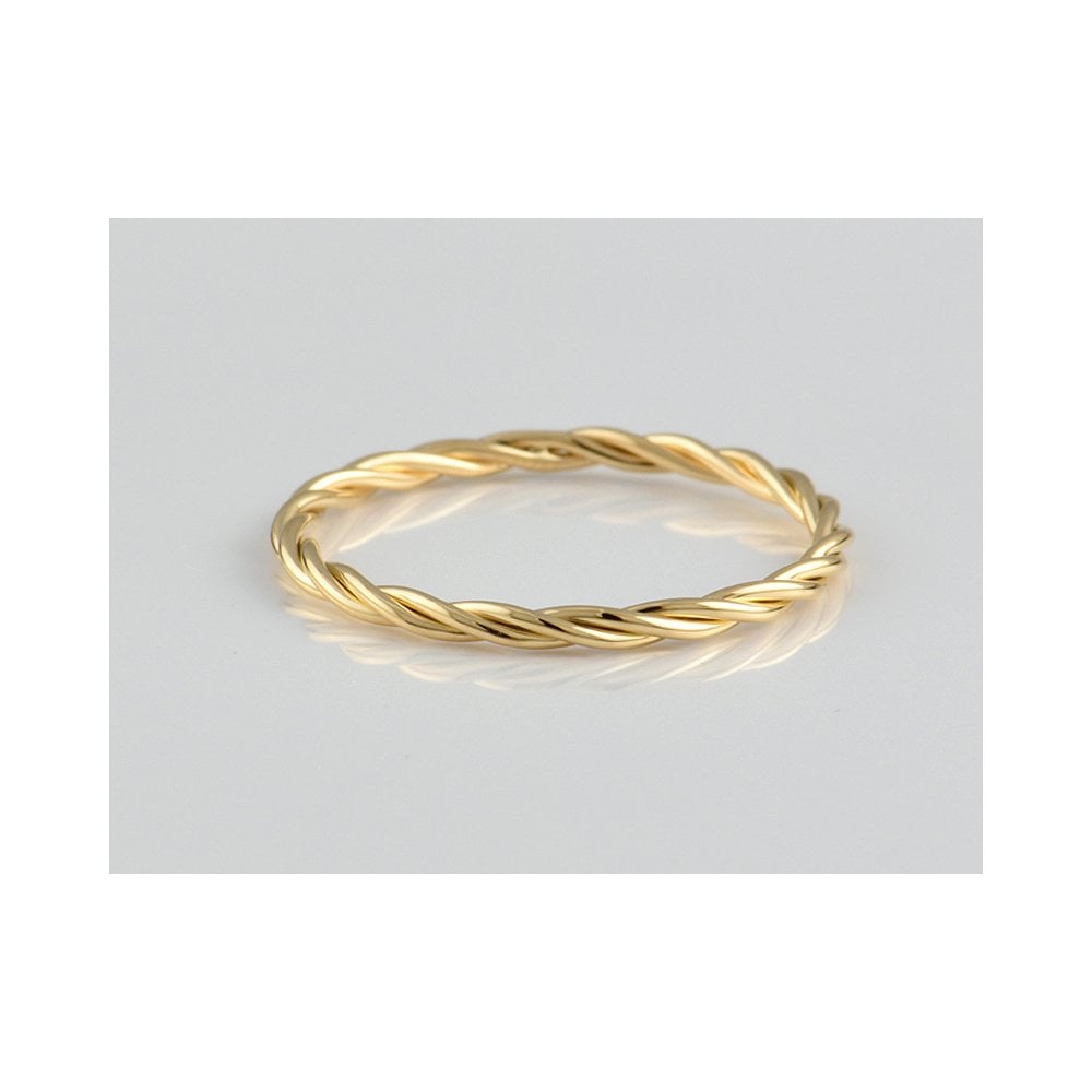 9ct Yellow Gold Rope Twist Stacking Ring