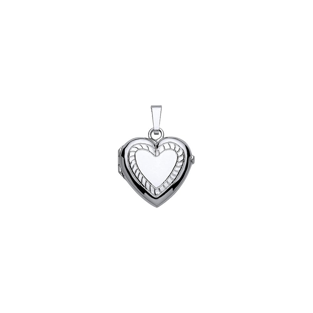 925 Sterling Silver Heart Engraved Locket
