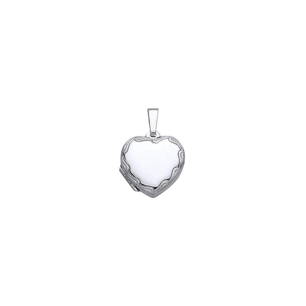 925 Sterling Silver Heart Engraved Locket