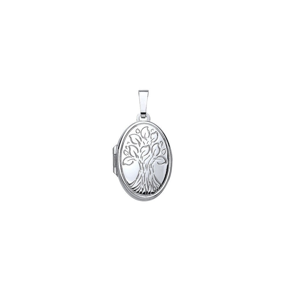 925 Sterling Silver Oval Engraved Locket
