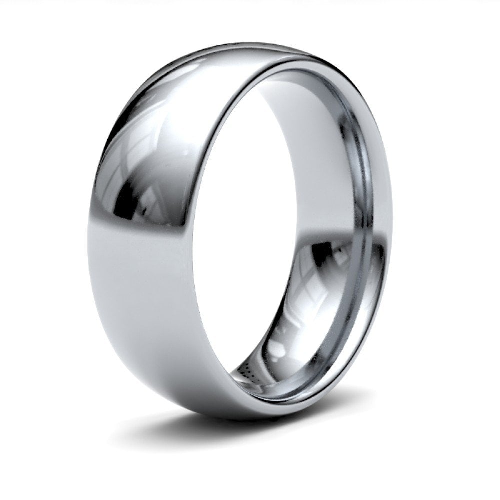Platinum Standard Weight Court Profile Mirror Finish Wedding Ring