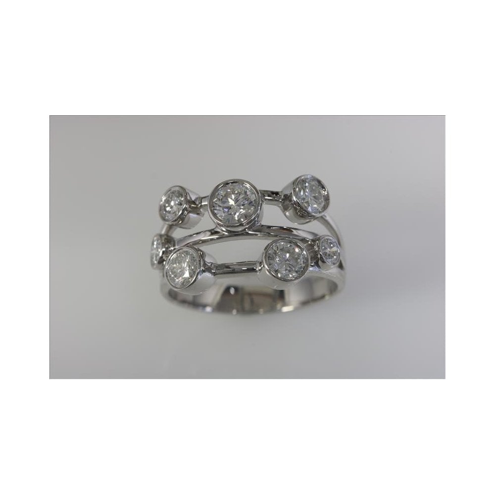 9ct White Gold Diamond Dress Ring