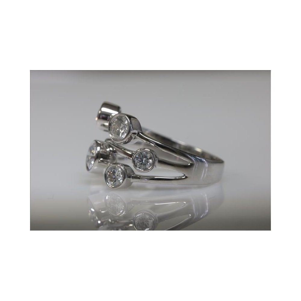 9ct White Gold Diamond Dress Ring