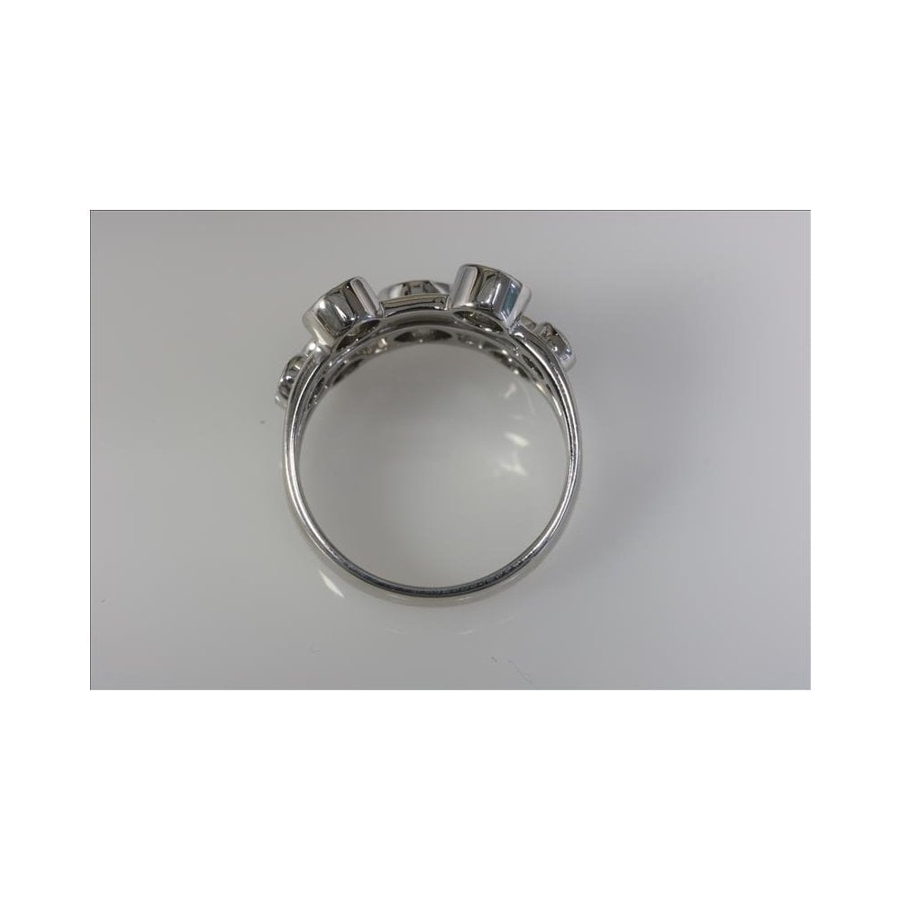 9ct White Gold Diamond Dress Ring