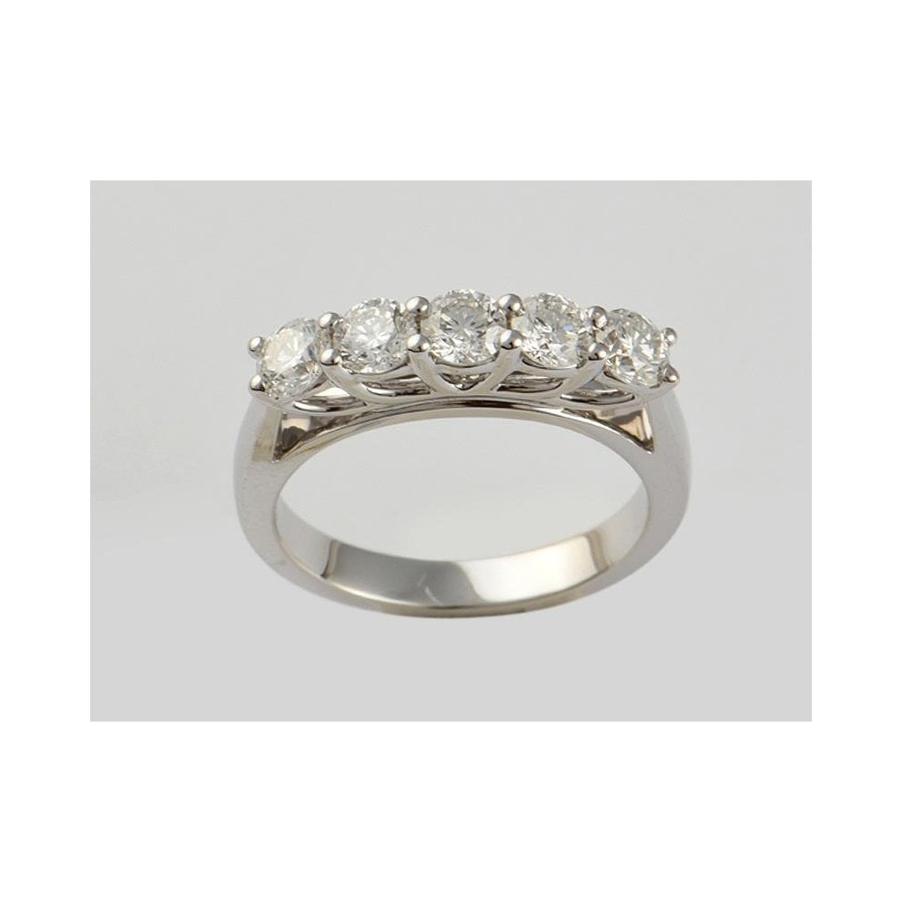 9ct White Gold Five Stone Diamond Ring 1.00ct