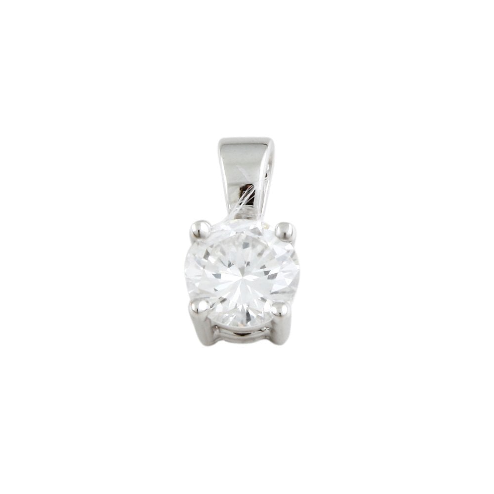 Platinum Diamond Solitaire Pendant 0.38ct