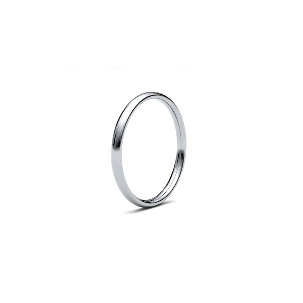 Platinum Standard Weight Court Profile Mirror Finish Wedding Ring