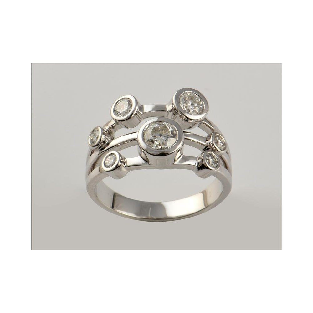 9ct White Gold Certificated Diamond Dress Ring 1.07ct