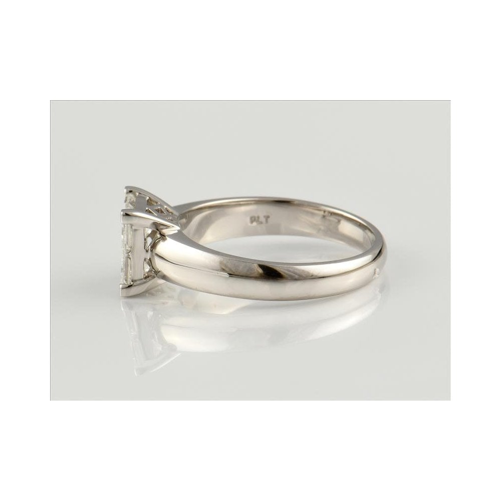 Platinum Invisible Set Diamond Ring 1.05ct