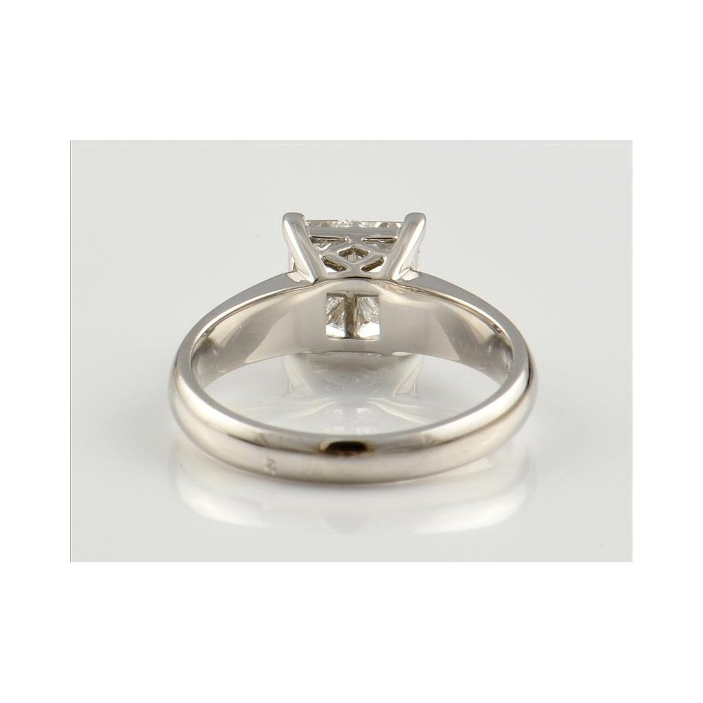 Platinum Invisible Set Diamond Ring 1.05ct