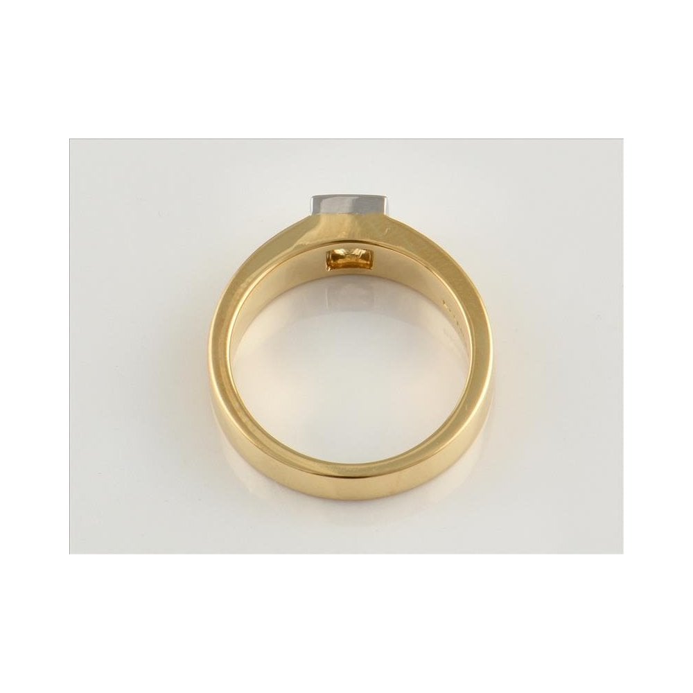 18ct Yellow Gold Certificated Diamond Solitaire Ring With A Platinum Setting 0.41ct
